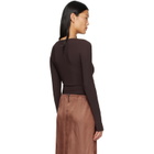 MM6 Maison Margiela Brown Lycra Jersey Bodysuit