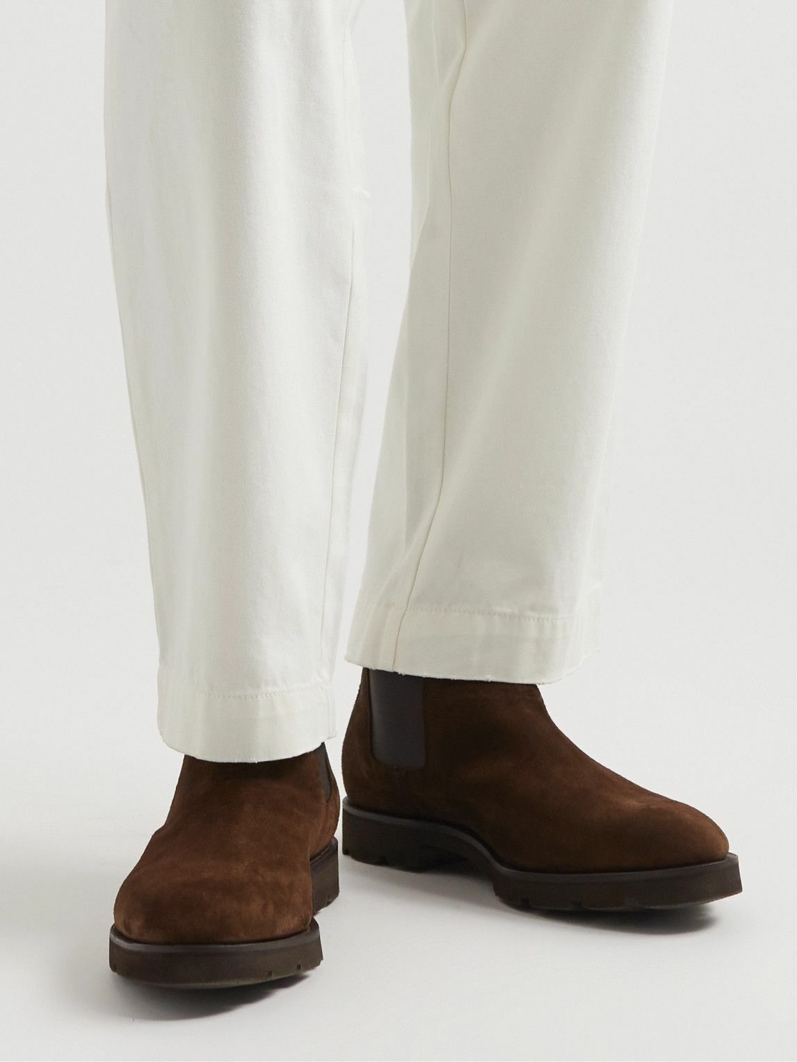 John Lobb - Lawry Suede Chelsea Boots - Brown John Lobb