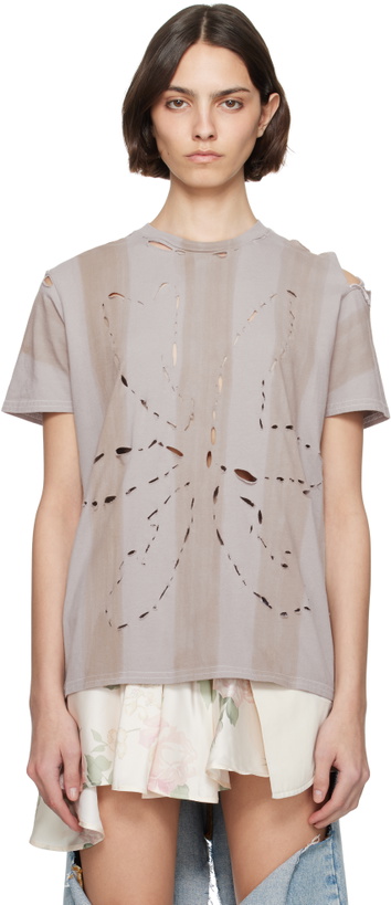 Photo: Collina Strada Purple & Brown Remnant Flower T-shirt