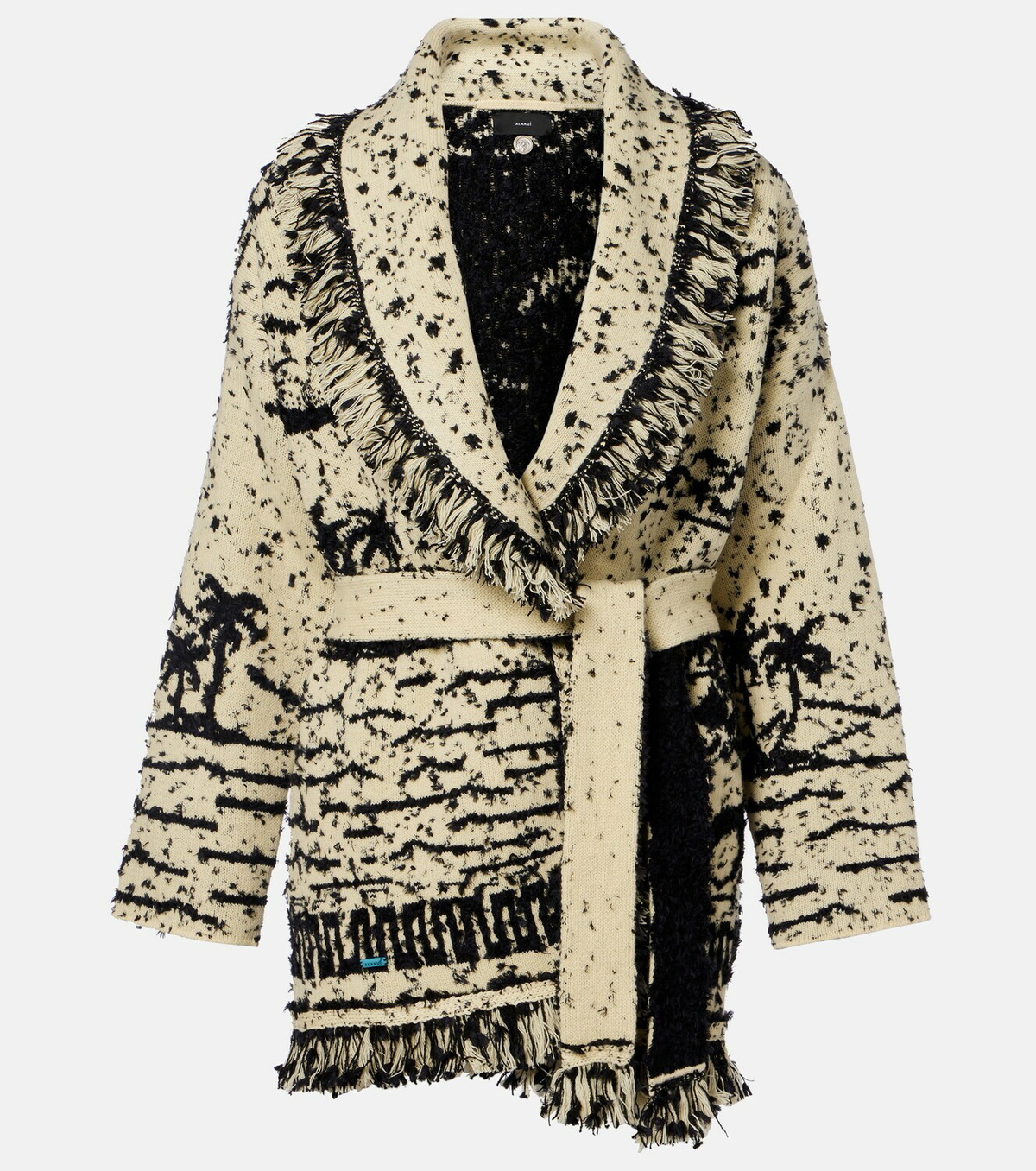 Alanui Ocean Whispers fringed wool-blend cardigan