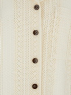 Low Classic White Jacket With Notched Revers And All-over Lace Embroidery In Cotton Woman