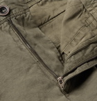 Incotex - Cotton and Linen-Blend Cargo Shorts - Men - Sage green