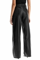 LOULOU STUDIO high-waisted wide-leg black leather pants Black