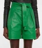 Stouls Eloise pleated leather shorts