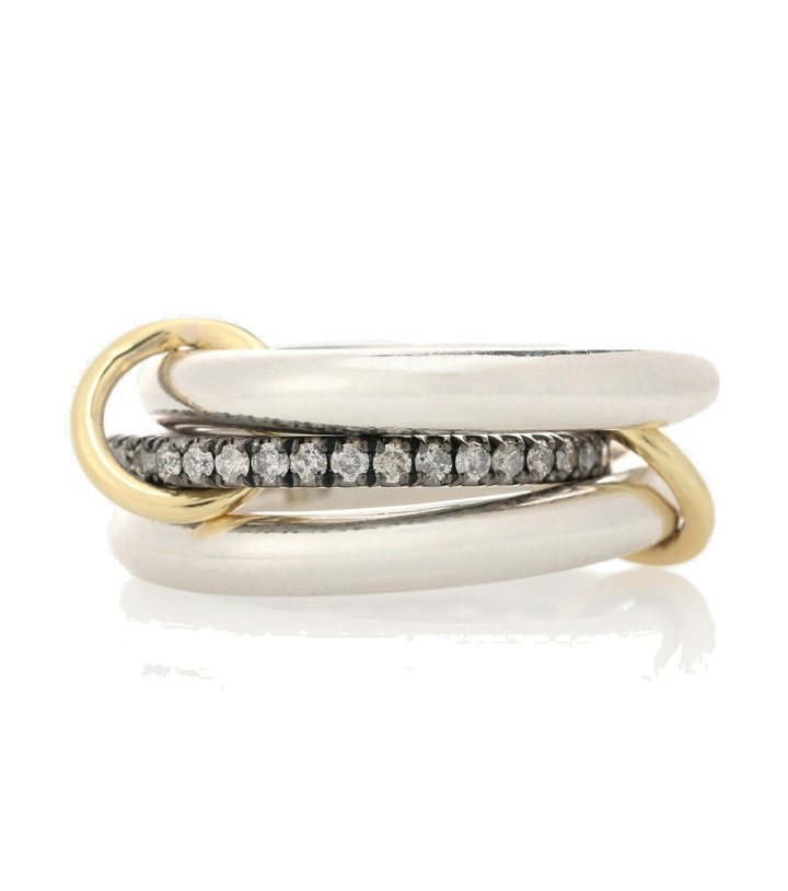 Photo: Spinelli Kilcollin - Libra Noir sterling silver and 18kt gold rings with diamonds