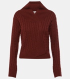 Victoria Beckham Cable-knit wool cardigan
