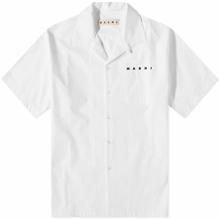 Photo: Marni Men's Logo Vactaion Shirt in Lilly White