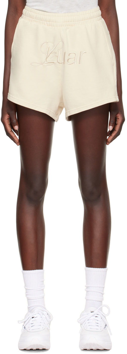 Luar Beige Logo Shorts