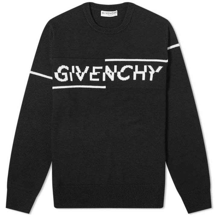 Photo: Givenchy Split Logo Merino Crew Knit