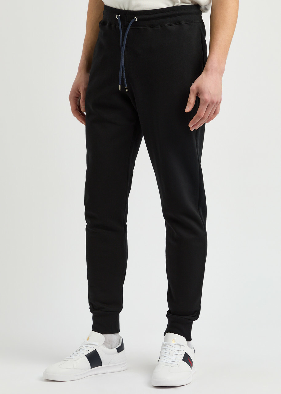PS Paul Smith Zebra-appliquéd Cotton Sweatpants Black