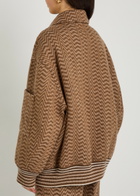 Missoni Zigzag Wool-blend Bomber Jacket Camel