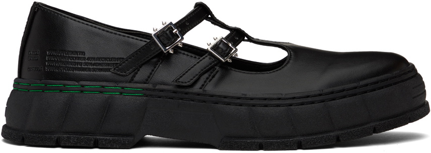 Virón Black 2001 Apple Mary Jane Loafers