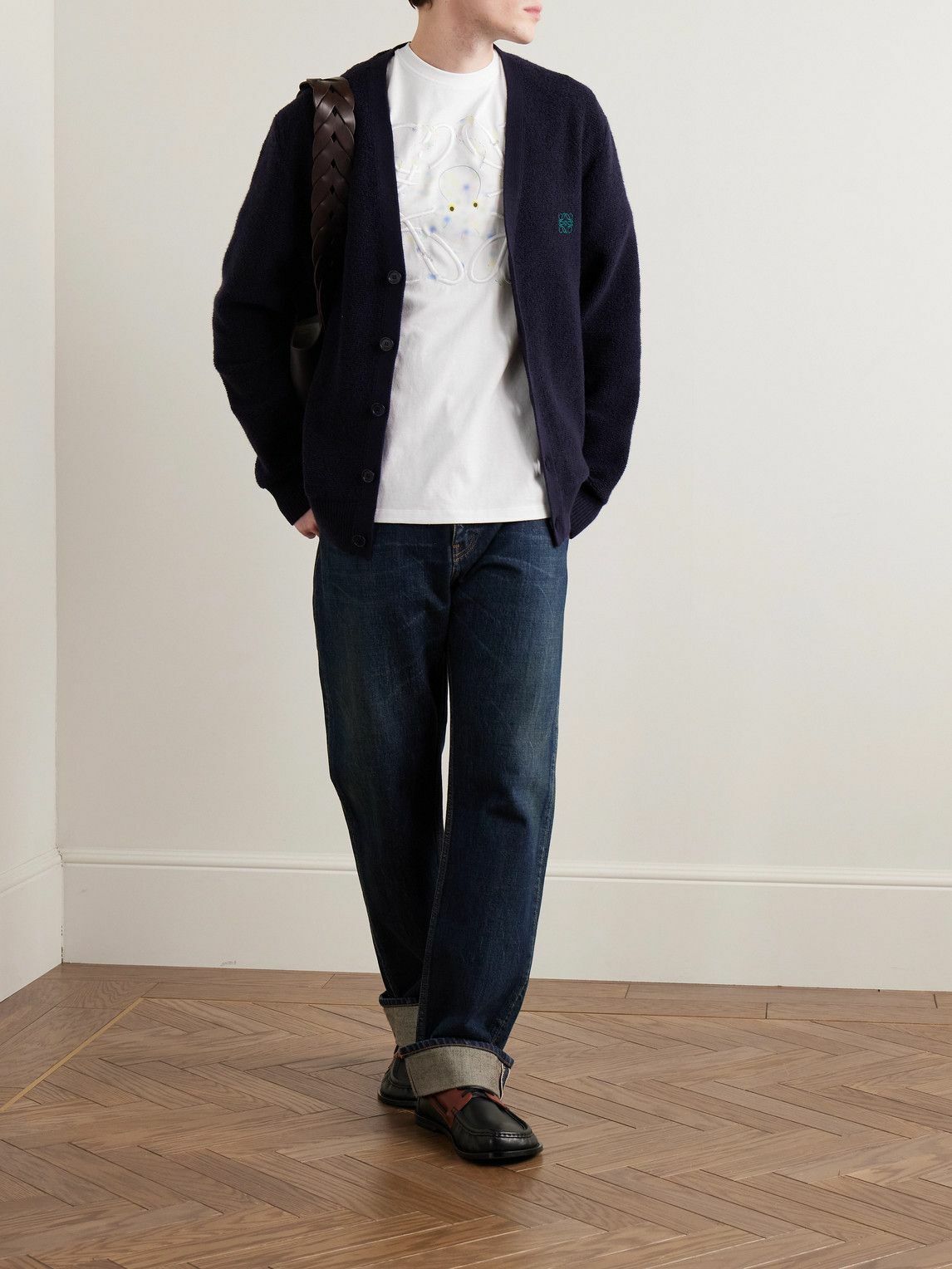 LOEWE - Suna Fujita Logo-Embroidered Printed Cotton-Jersey T-Shirt