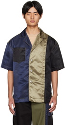 Feng Chen Wang Black Deconstructed Panel Shirt