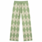 House Of Sunny Women's Argyle Lounge Pant in Matcha