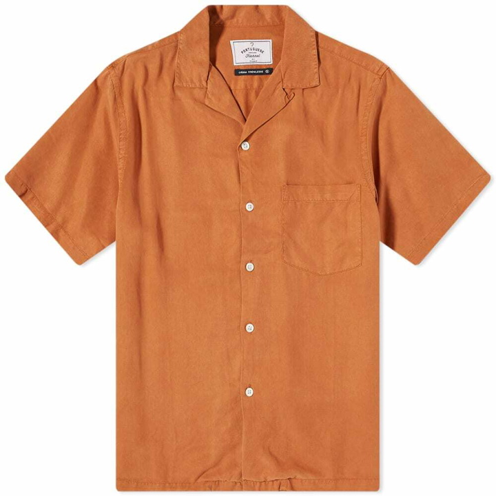 Photo: Portuguese Flannel Men's Dogtown Vacation Shirt in Terracotta