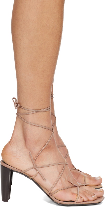 Photo: LEMAIRE Beige Mignon 80MM Heeled Sandals