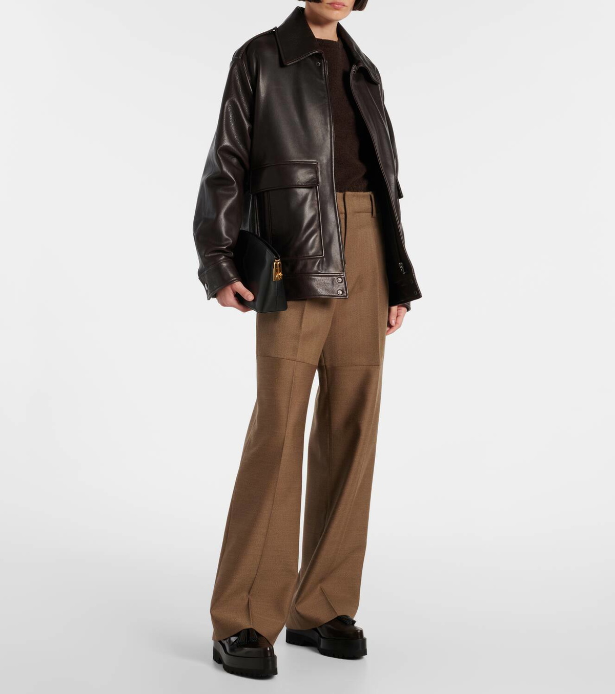 Victoria Beckham Leather platform loafers