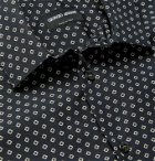 Giorgio Armani - Slim-Fit Printed Cotton-Poplin Shirt - Blue