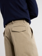 Valentino Garavani - Straight-Leg Cotton-Gabardine Shorts - Neutrals