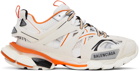 Balenciaga White & Orange Track Sneakers