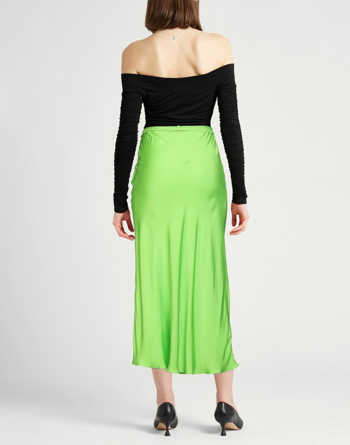 Jucca Womens Midi skirt Lime in Green