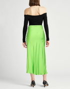 Jucca Womens Midi skirt Lime in Green