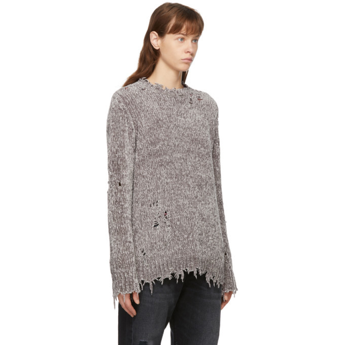 Distressed on sale chenille sweater