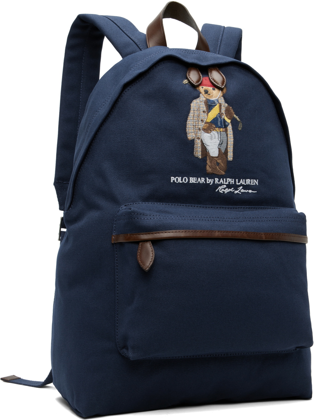 Polo Ralph Lauren Navy Polo Bear Canvas Backpack