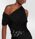 Marine Serre Ruched jersey minidress