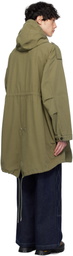 AFTER PRAY Khaki Safari Hooded Fishtail Coat