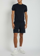 Givenchy Textured Knit Logo Cotton-blend T-shirt Navy