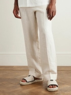 Dolce&Gabbana - Logo-Embroidered Canvas and Leather Espadrille Slides - Neutrals