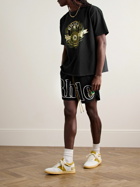 Rhude - St. Tropez Straight-Leg Logo-Print and Embroidered Shell Shorts - Black