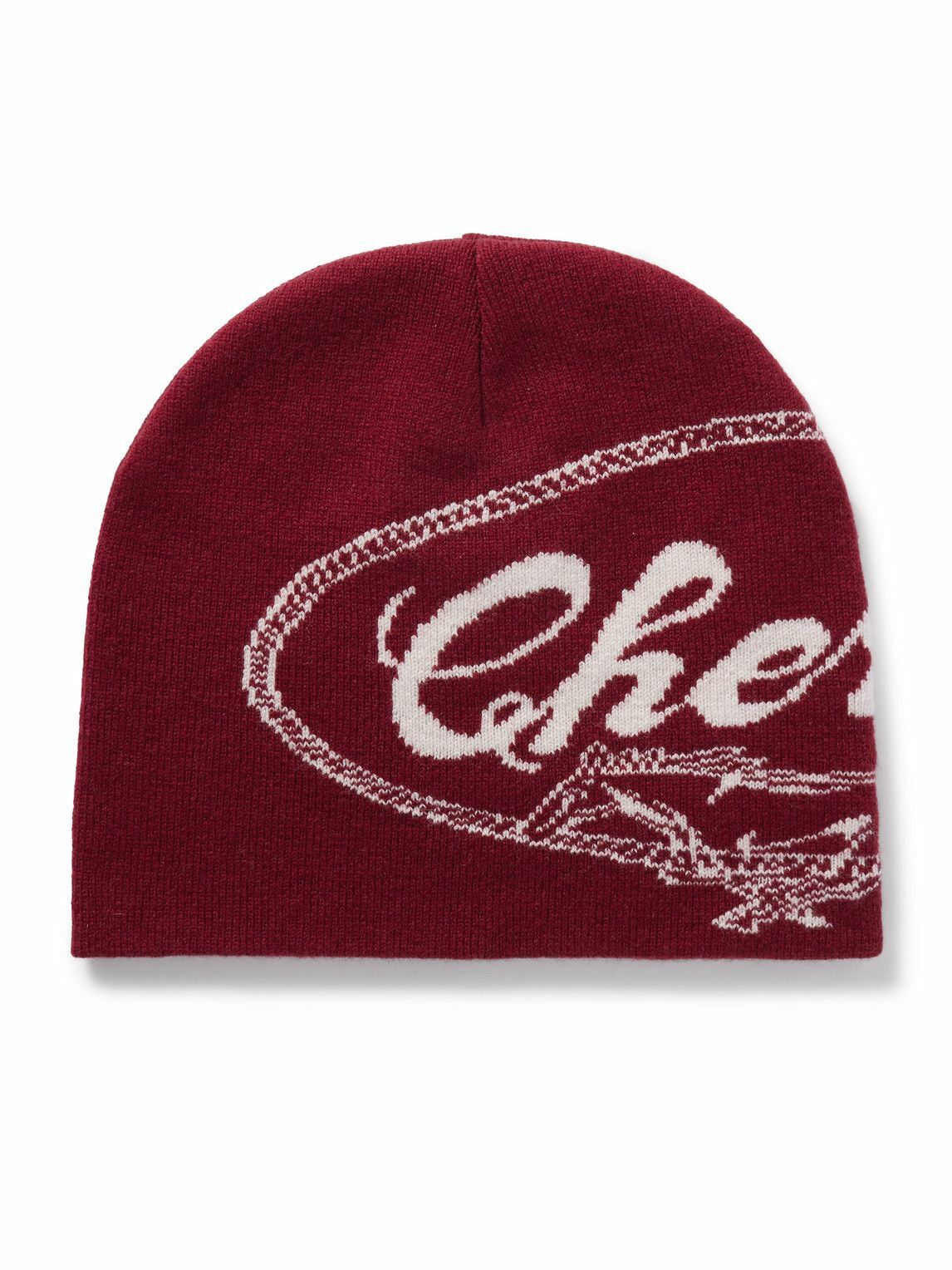 Cherry Los Angeles - Horse Power Logo-Jacquard Wool and Cashmere-Blend Beanie