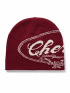 Cherry Los Angeles - Horse Power Logo-Jacquard Wool and Cashmere-Blend Beanie