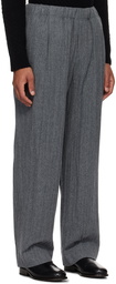 Solid Homme Gray Pleated Trousers