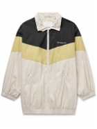 Marant - Brad Oversized Logo-Embroidered Colour-Block Cotton-Blend Shell Track Jacket - Neutrals