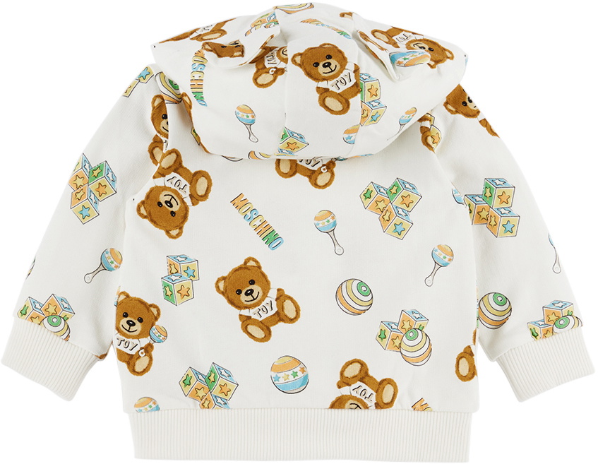 Moschino Baby White Graphic Hoodie Moschino