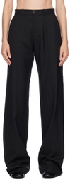 MARIE ADAM-LEENAERDT Black Classic Wool Trousers