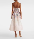Zimmermann Dawning floral silk and linen corset dress