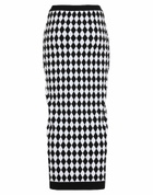 Balmain Womens Midi skirt in Black