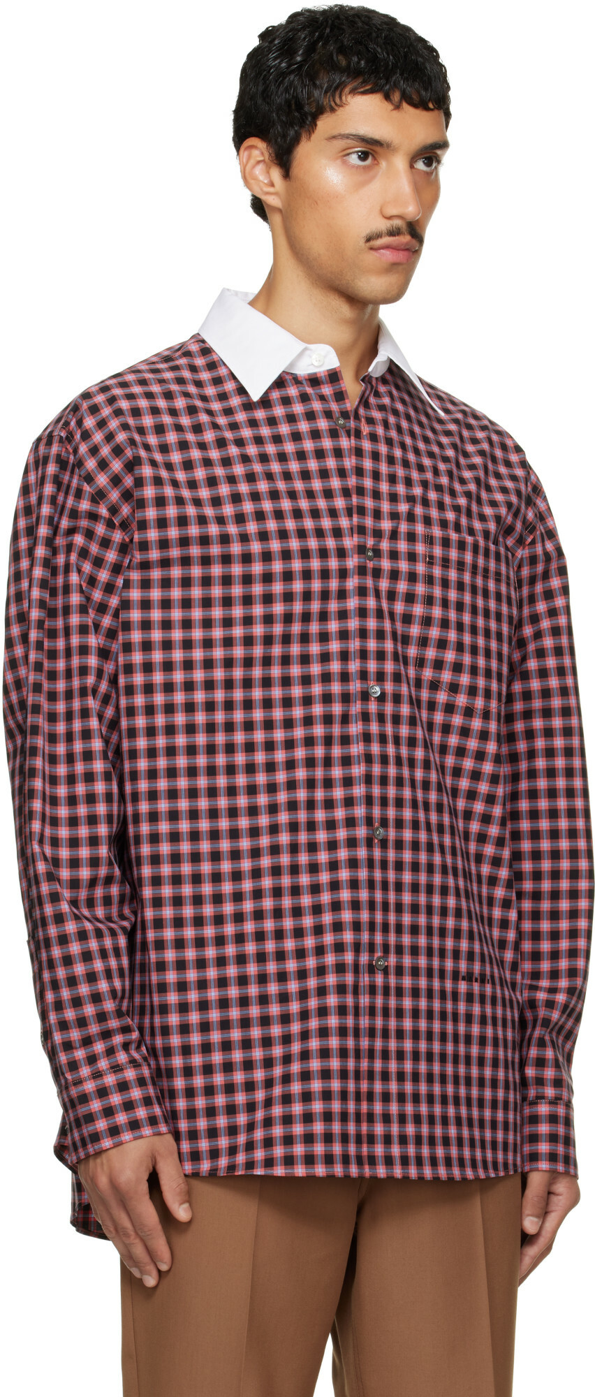 Marni Red & Black Checked Shirt