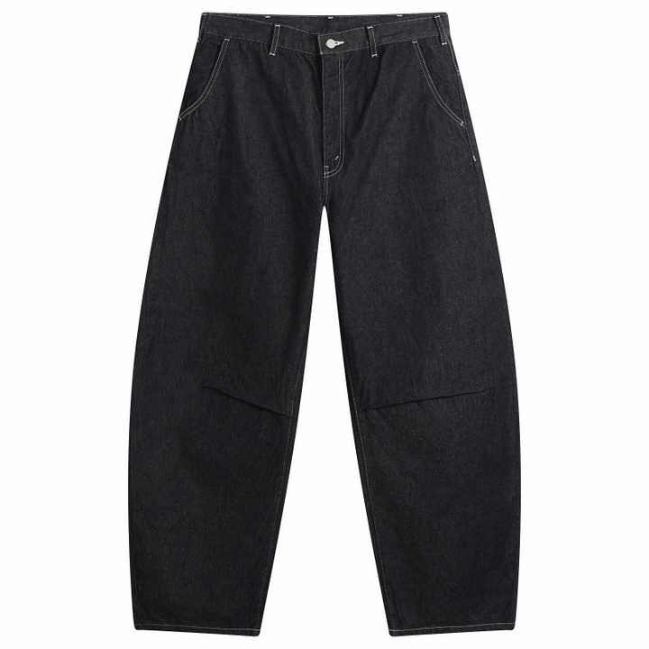 Photo: Comme des Garçons Homme Men's Washed Barrel Jeans in Indigo