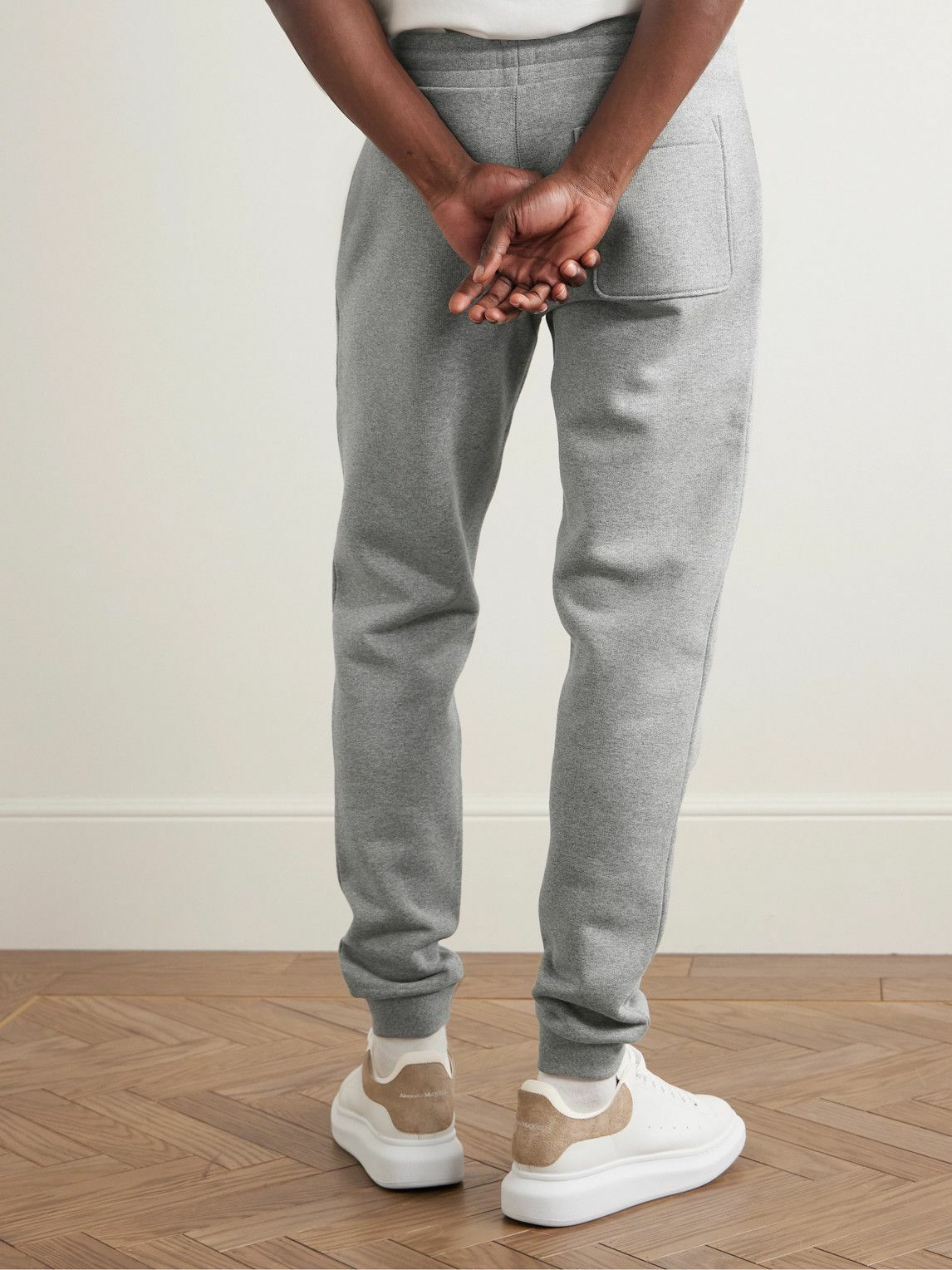 Moncler - Slim-Fit Tapered Logo-Appliquéd Cotton-Jersey