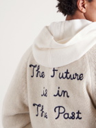 Human Made - Padded Embroidered Wool Zip-Up Cardigan - White