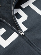 Gallery Dept. - Appliquéd Logo-Print Cotton-Jersey Zip-Up Hoodie - Gray