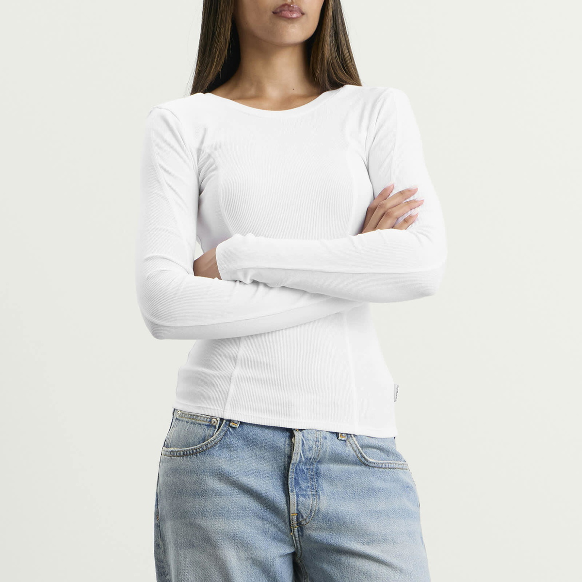 Won Hundred Women's Irine Long Sleeve Top in Bright White