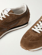 TOM FORD - Mick Leather-Trimmed Suede Sneakers - Brown