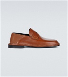 Loewe - Slip-on leather loafers